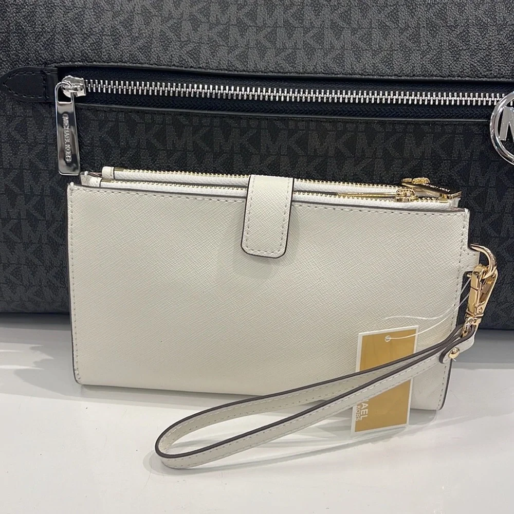 MICHAEL KORS LARGE DOUBLE ZIP WRISTLET WALLET PHONE CASE CLUTCH
Optic White - Picture 5 of 16
